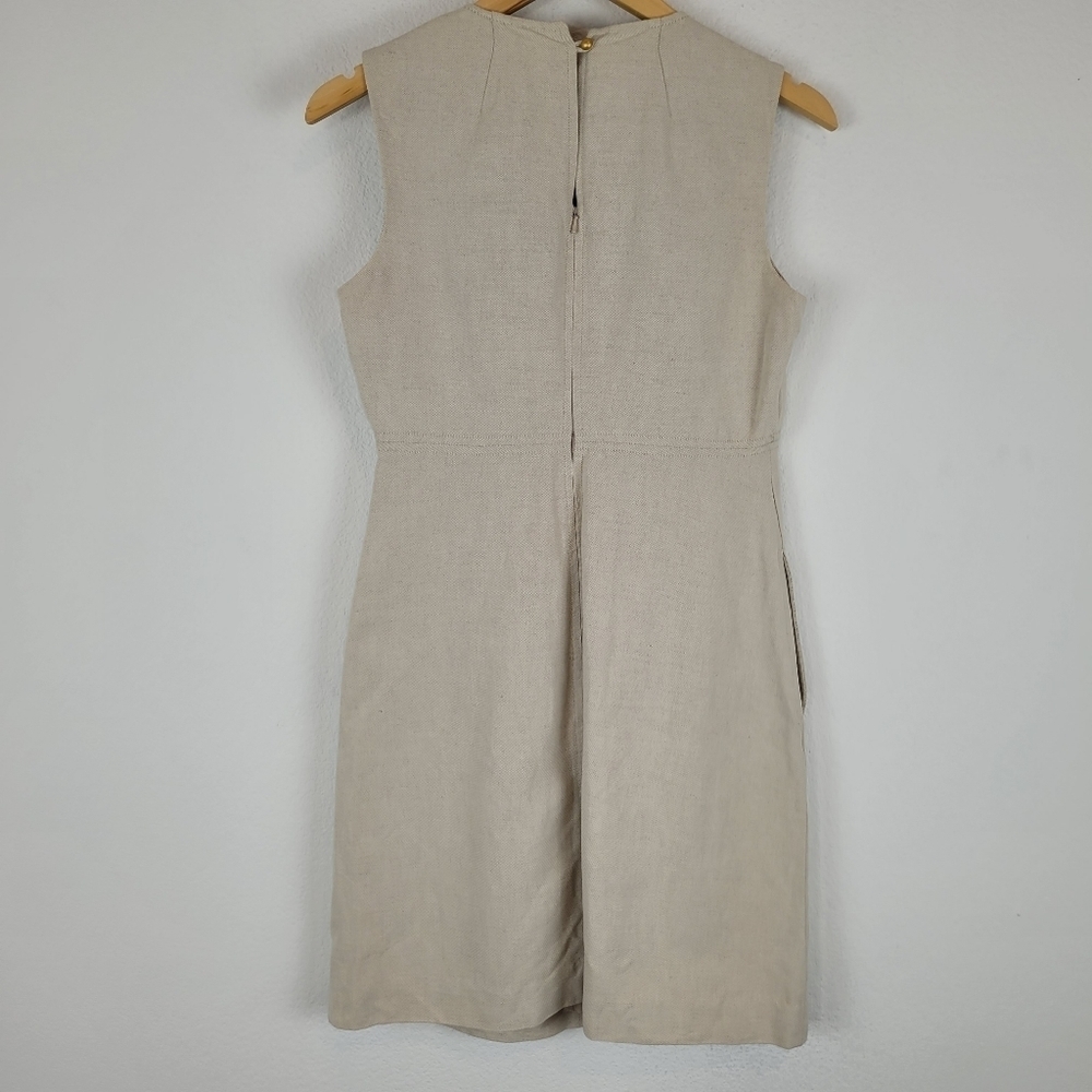 Moda international linen beaded vneck dress - Picture 6 of 8